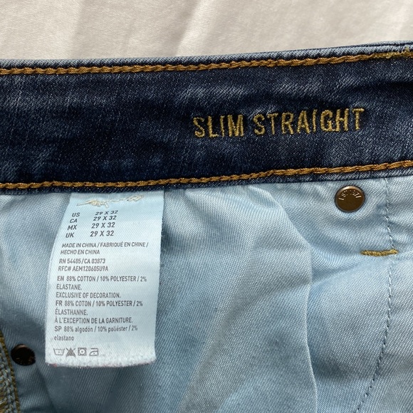 Men’s American Eagle extreme flex slim straight distressed jeans. Size 29 x 32 - Picture 4 of 5